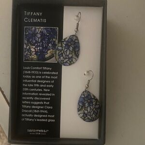 David Howell &co Tiffany Clematis earrings